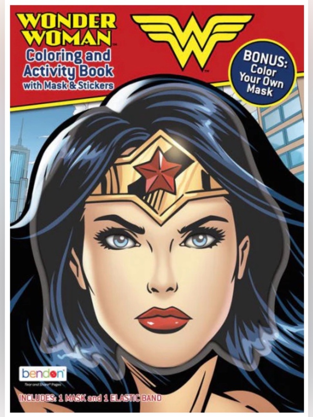 NEW - WONDER WOMAN:  Coloring & Activity Book with MASK & STICKERS